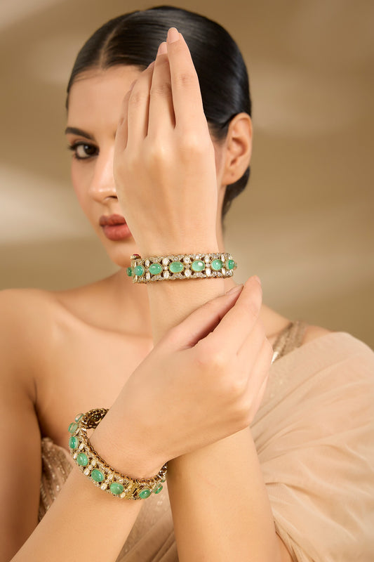 Kundan Embellished Bangles 