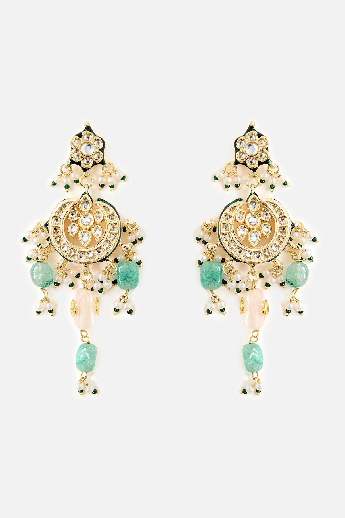 Floral Layered Embellished Necklace Set 