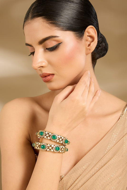 Stone & Polki Embellished Bangles 