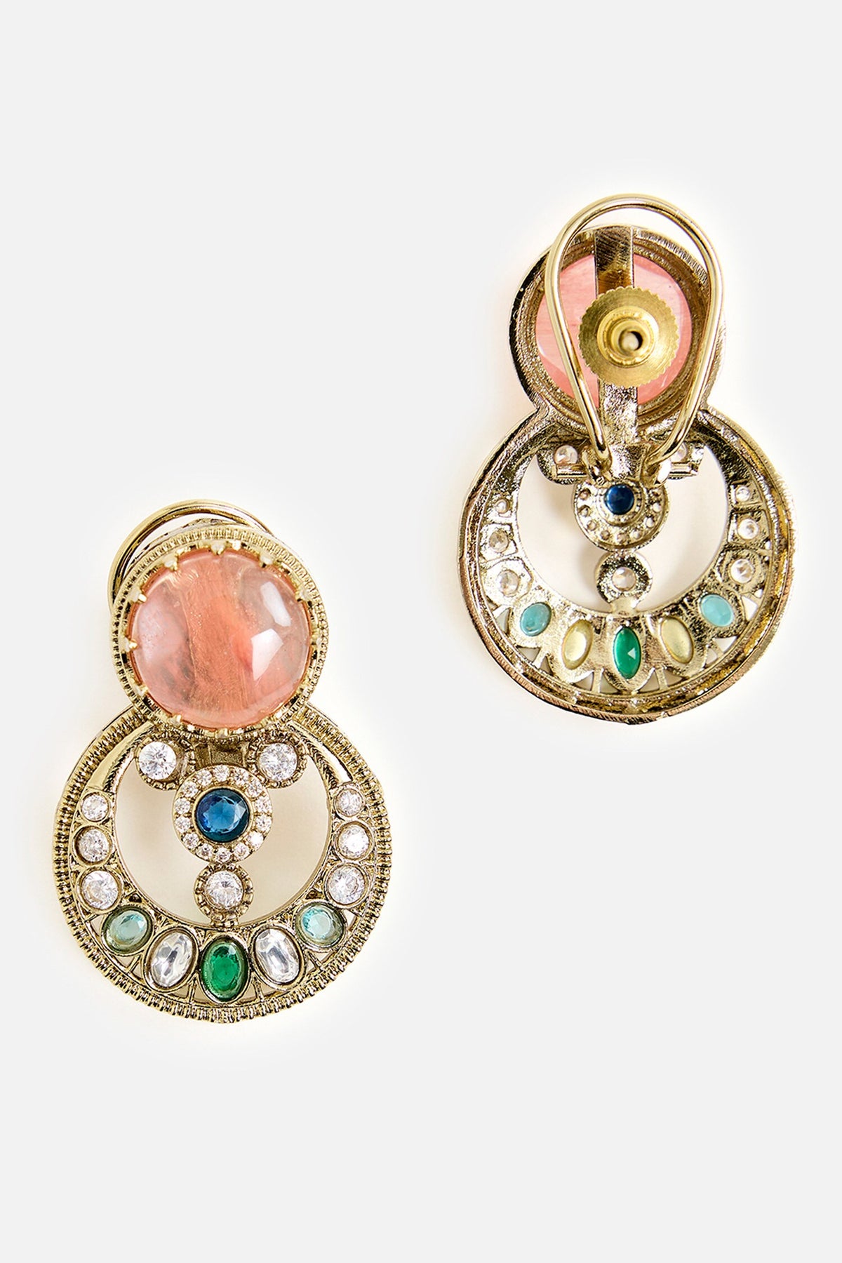 Gold-Plated Statement Earrings 