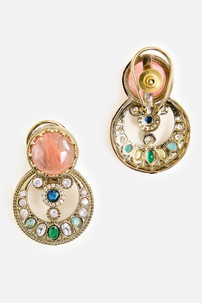 Gold-Plated Statement Earrings 
