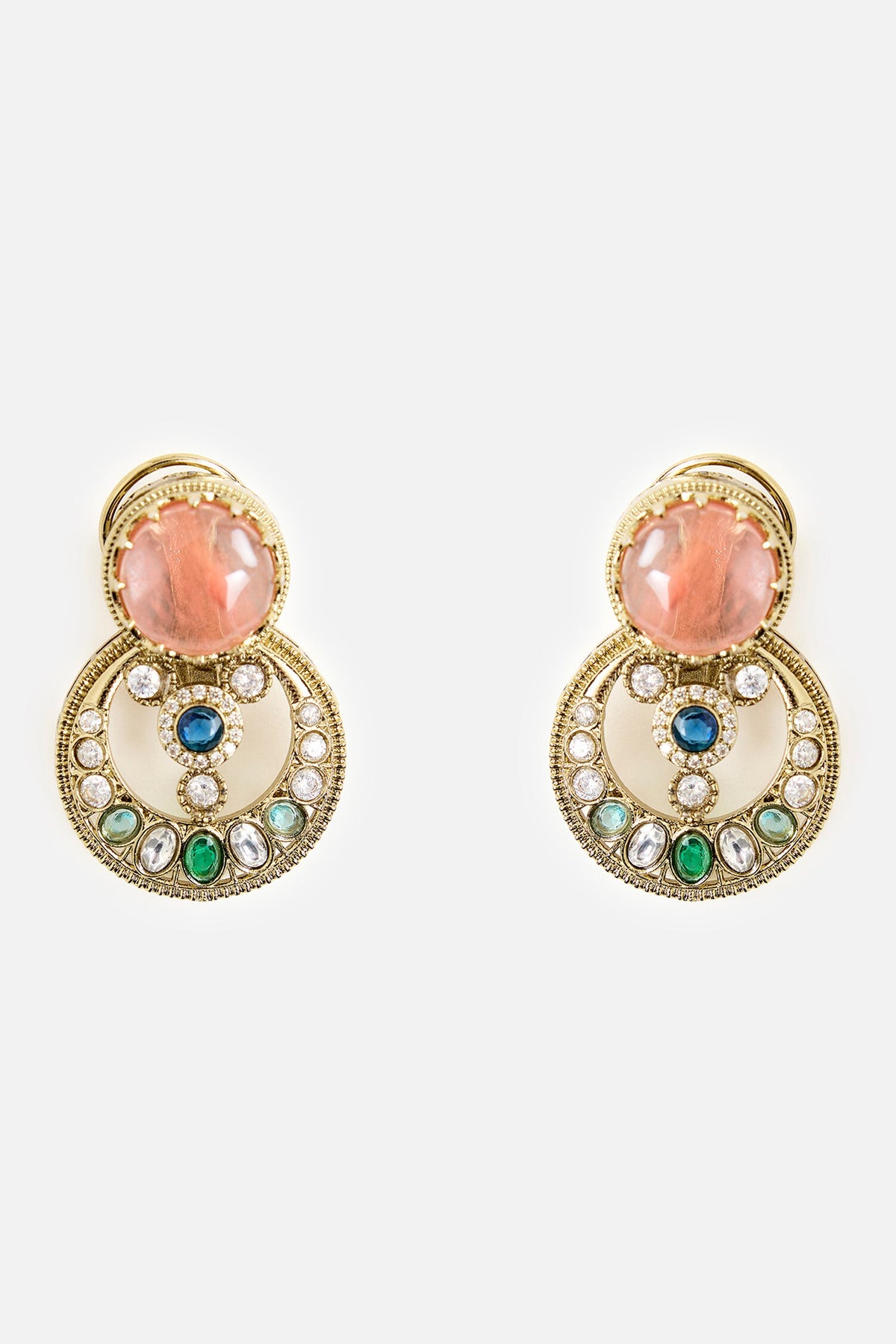 Gold-Plated Statement Earrings 