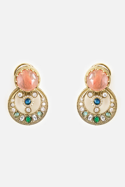 Gold-Plated Statement Earrings 