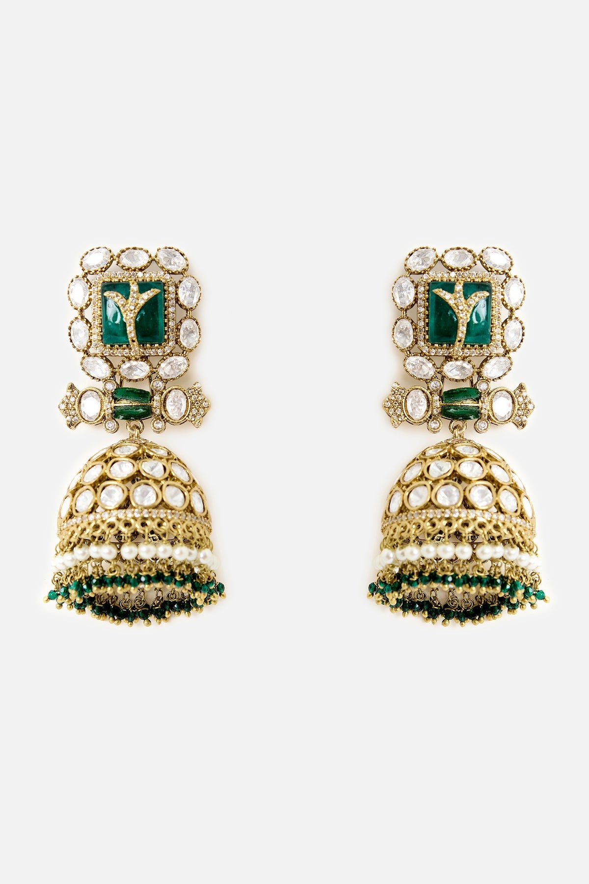 Stone Embellished Jhumkas 