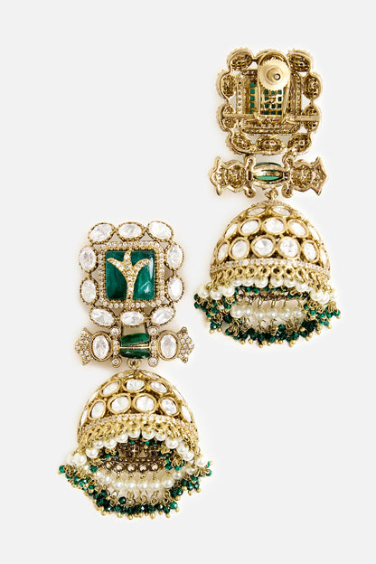 Stone Embellished Jhumkas 