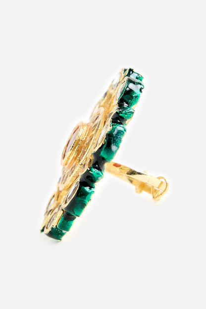 Stone & Kundan Studded Ring 
