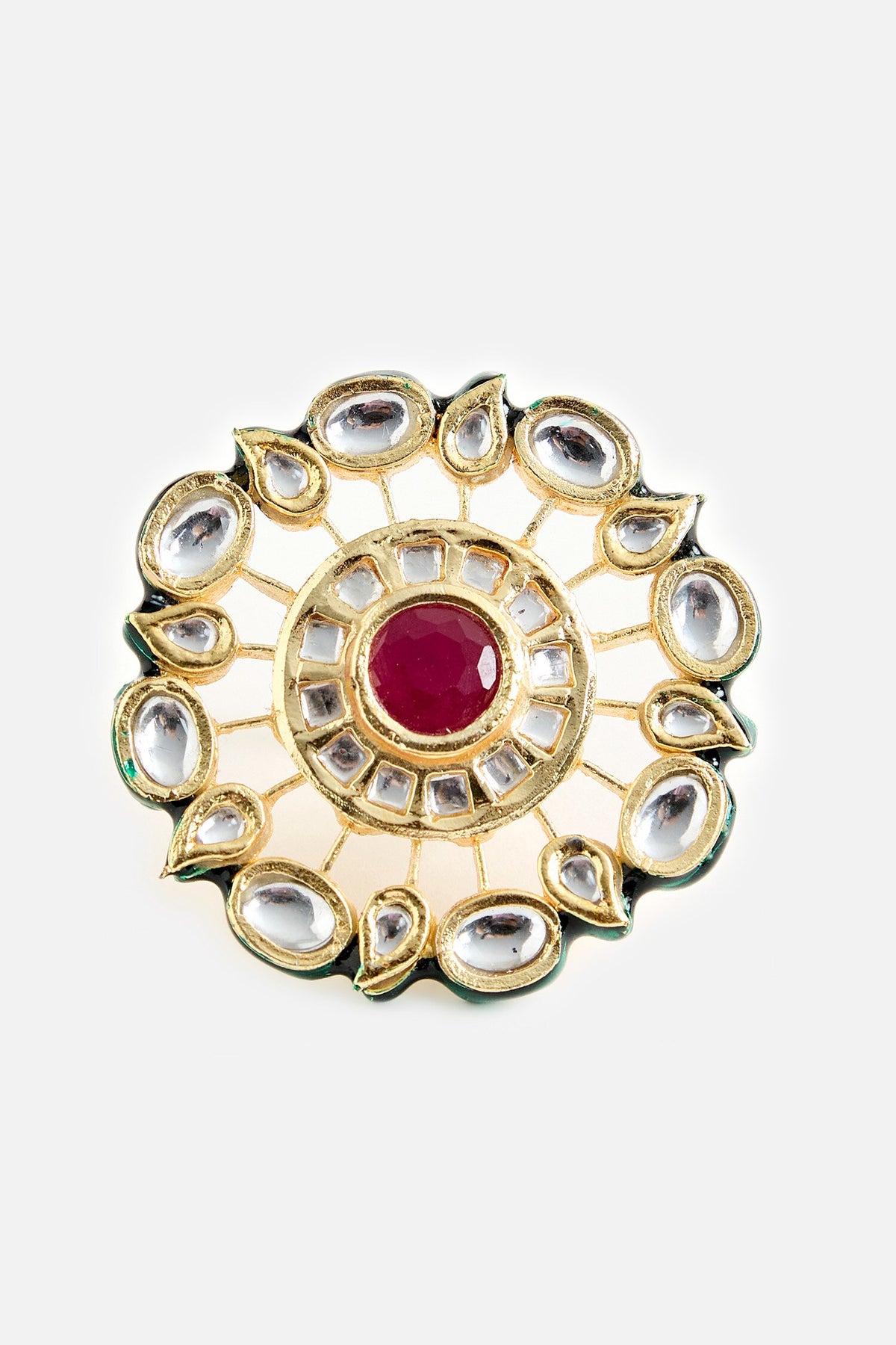 Stone & Kundan Studded Ring 