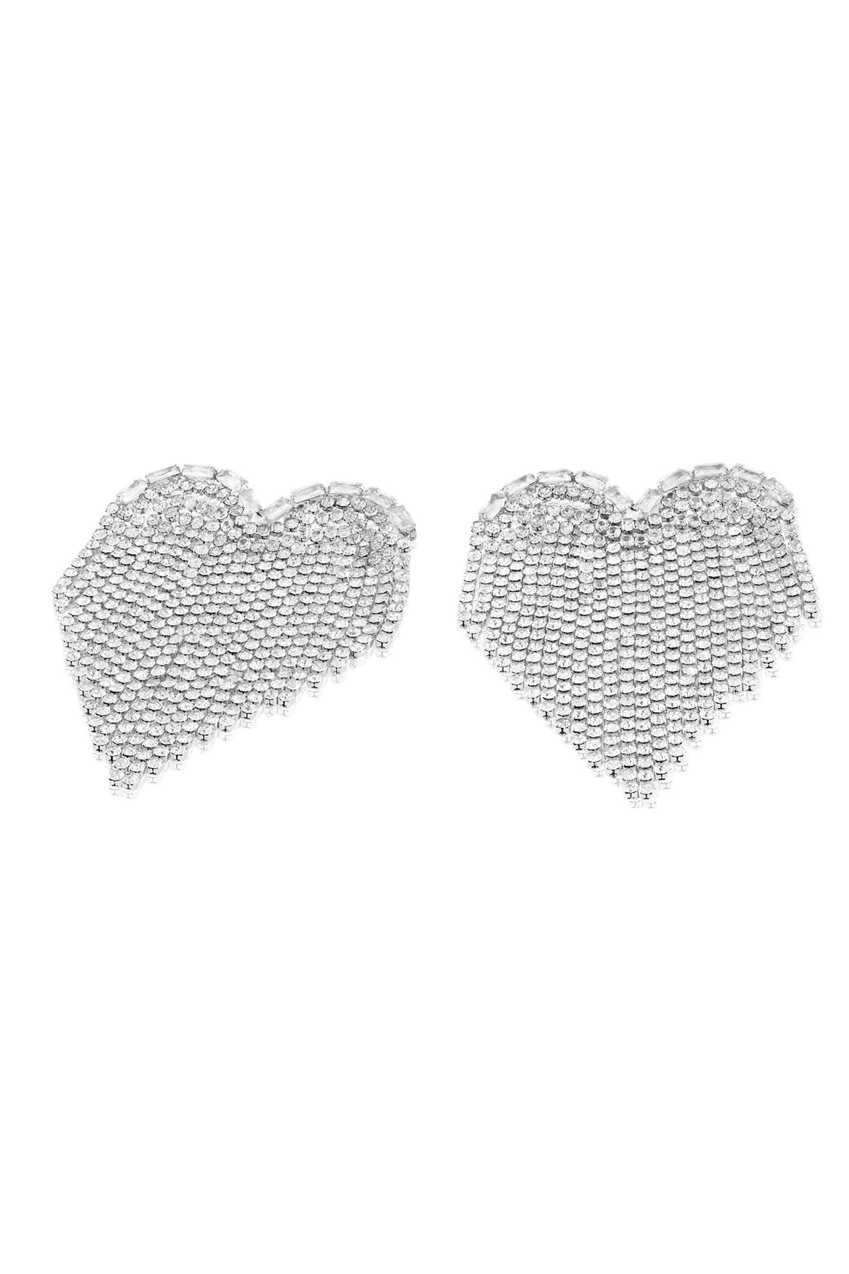 Party Heart Heart Shaped Crystal Danglers 