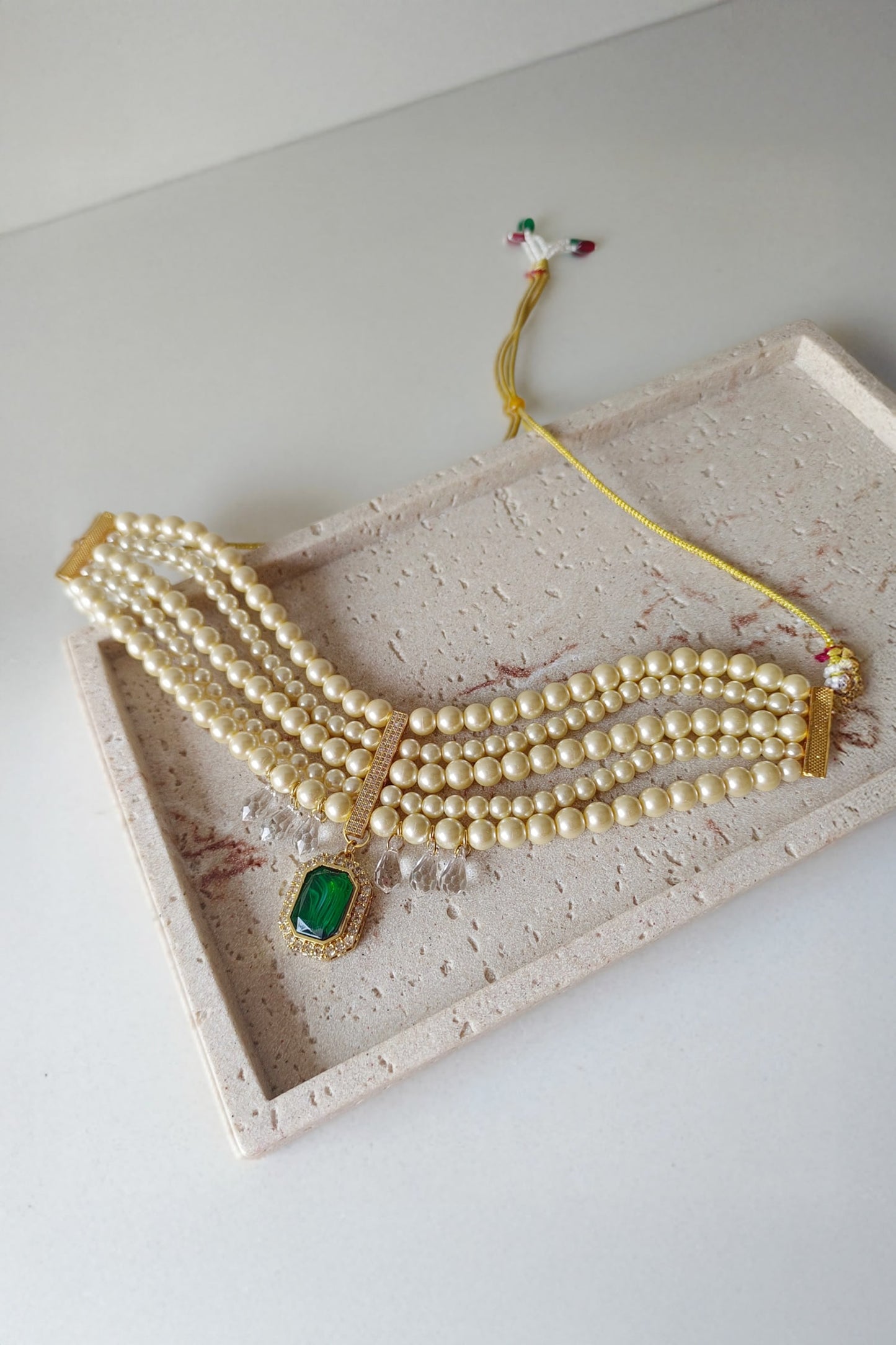 Araana Pearl Crystal Necklace 