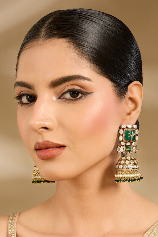 Stone Embellished Jhumkas 