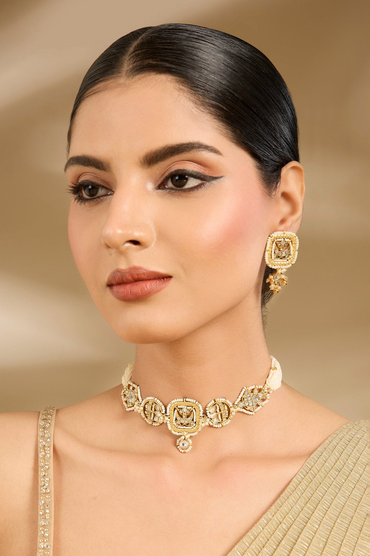Stone Studded Choker Set 