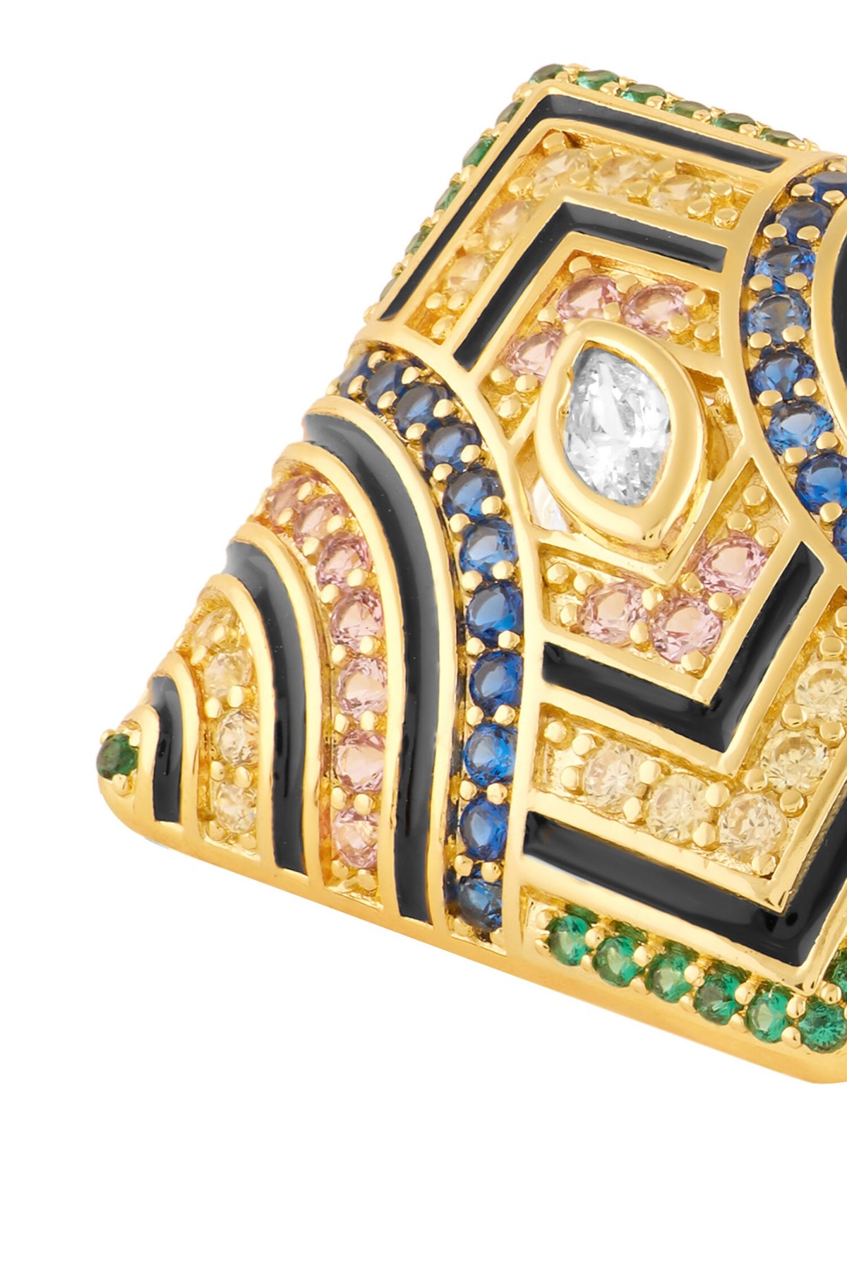 Delyra Square Stud Earrings 