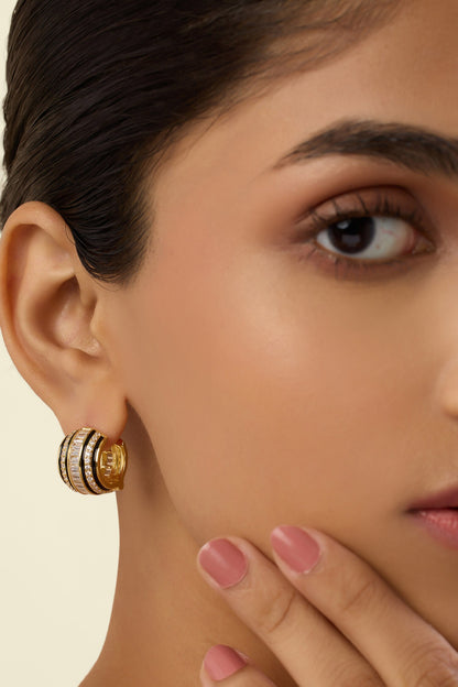 Mirage Huggie Hoop Earrings 