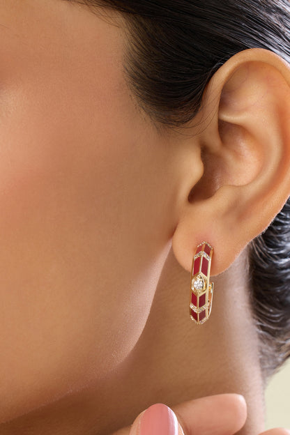 Auralis Fiery Hoop Earrings 