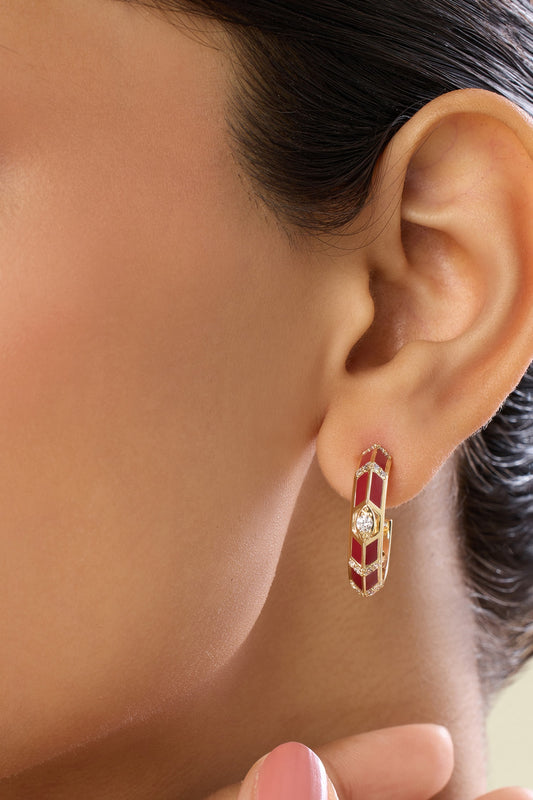 Auralis Fiery Hoop Earrings 