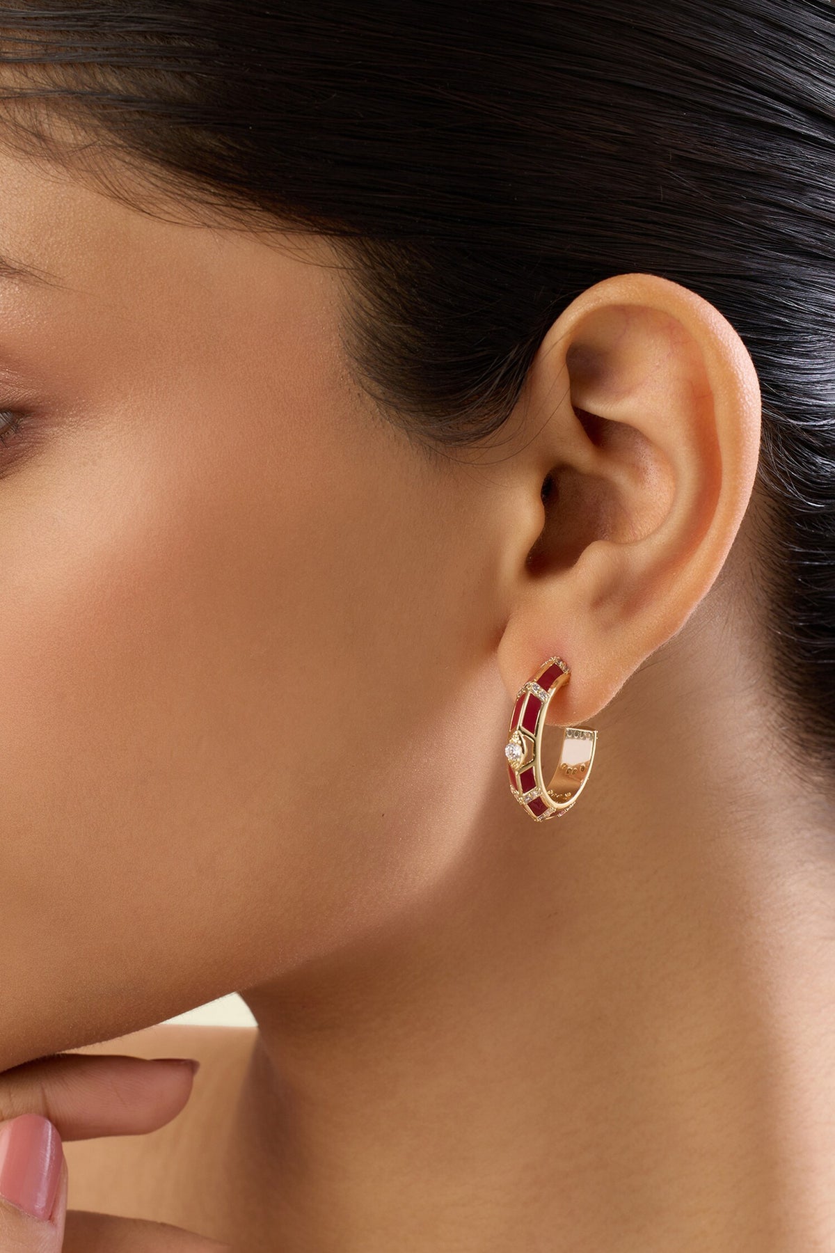 Auralis Fiery Hoop Earrings 