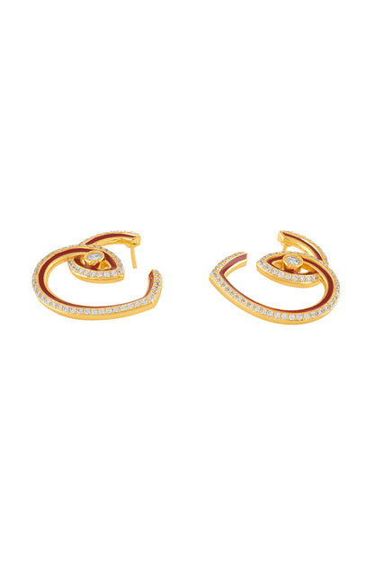 Gala Heart Hoop Earrings 