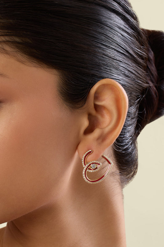 Gala Heart Hoop Earrings 