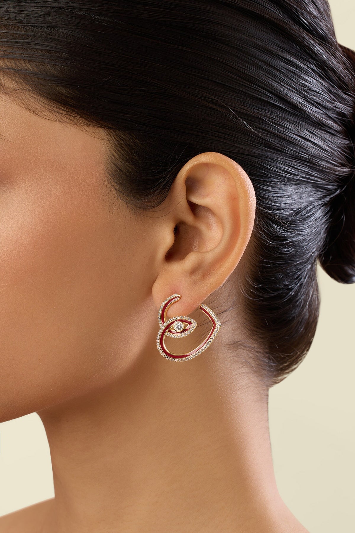 Gala Heart Hoop Earrings 