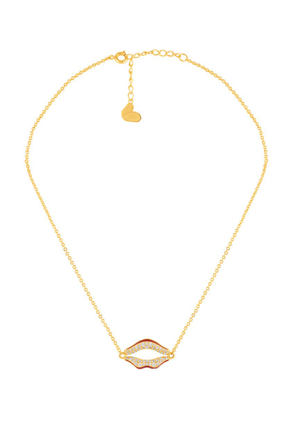 Skylaire Lip Pendant Necklace 