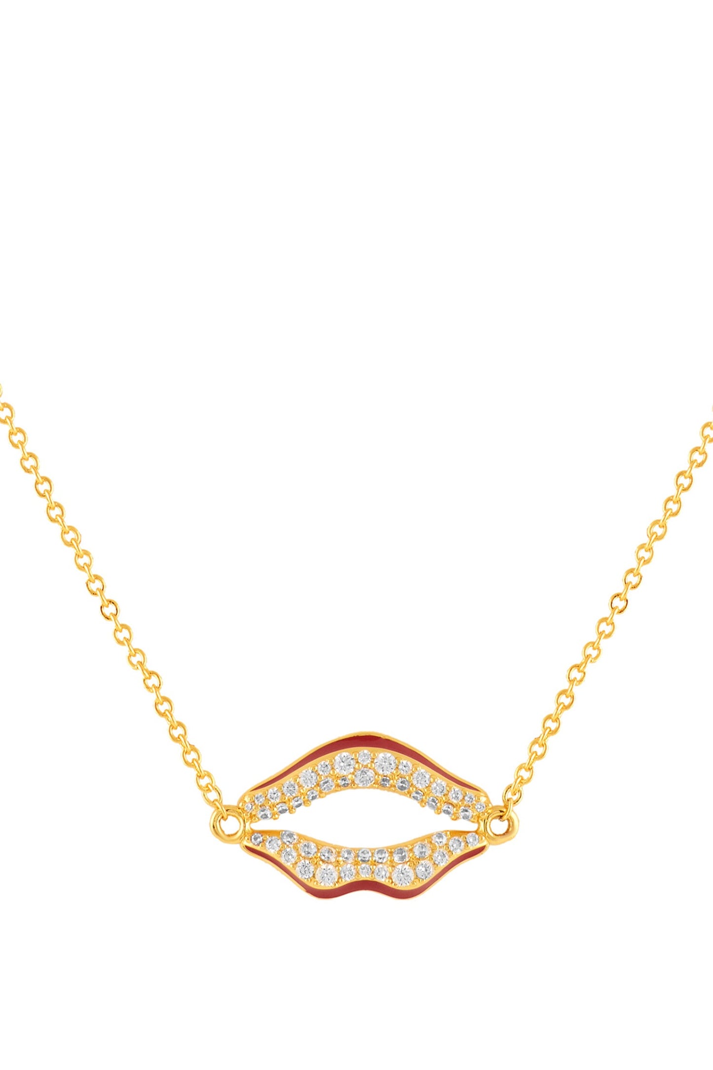 Skylaire Lip Pendant Necklace 