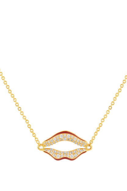 Skylaire Lip Pendant Necklace 