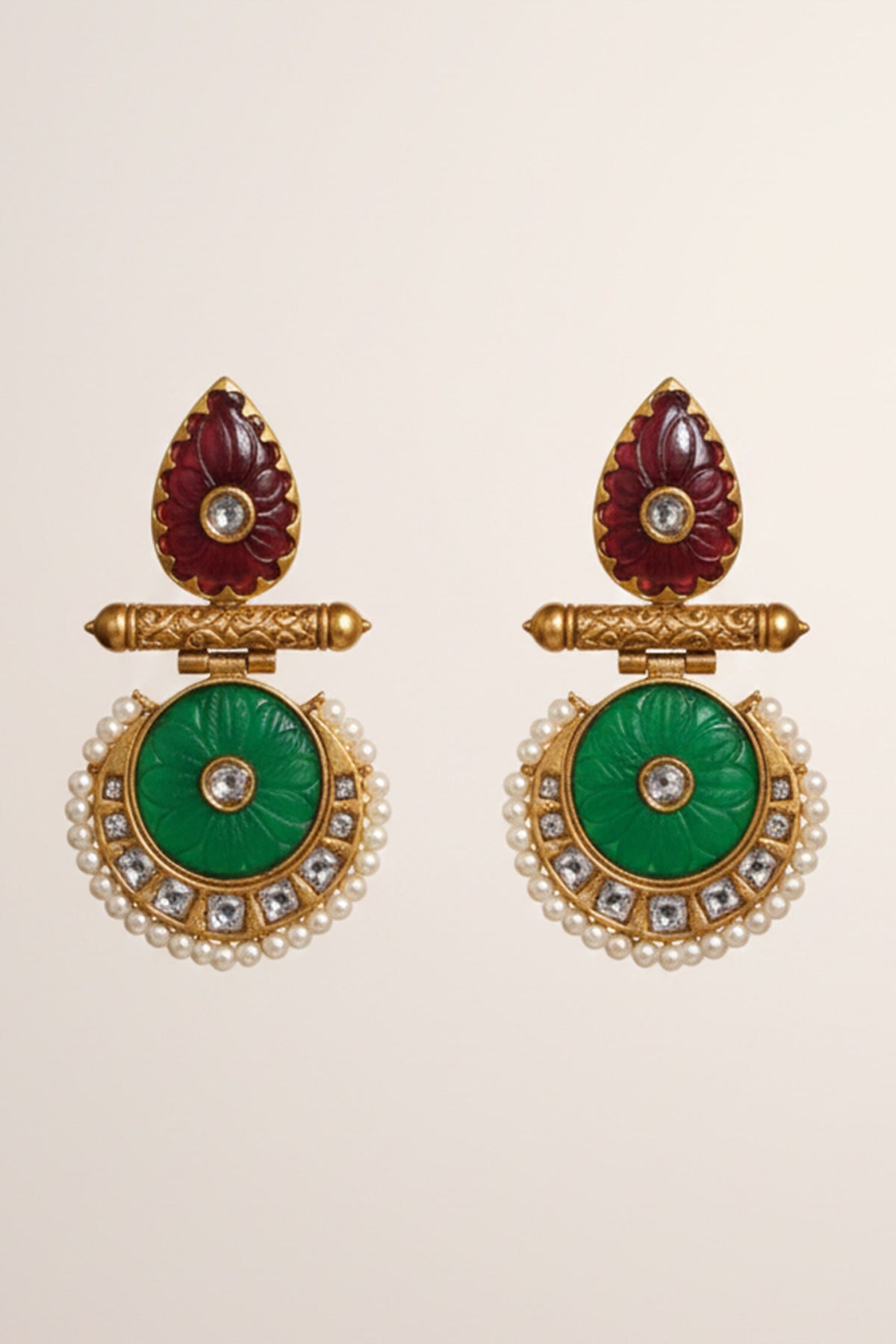 Kundan Polki Embellished Earrings 