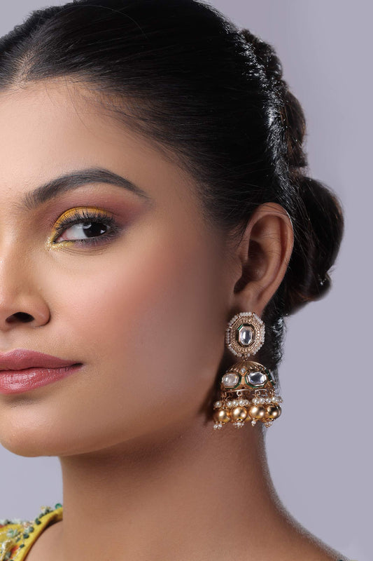 Stone Embellished Jhumkas 