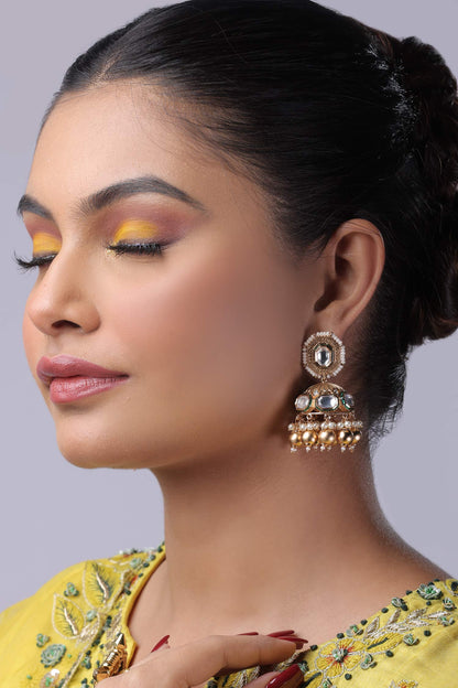 Stone Embellished Jhumkas 