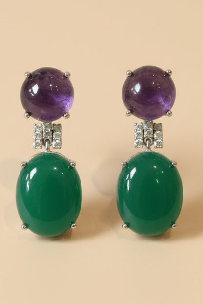 Double Stone Embellished Drops 