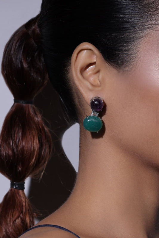 Double Stone Embellished Drops 