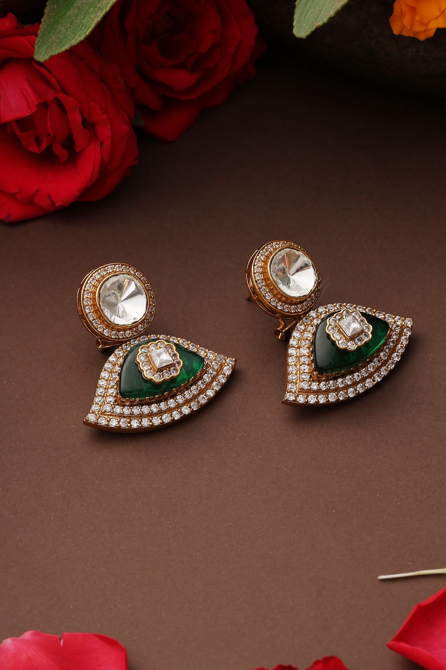 Polki Drop Dangler Earrings 
