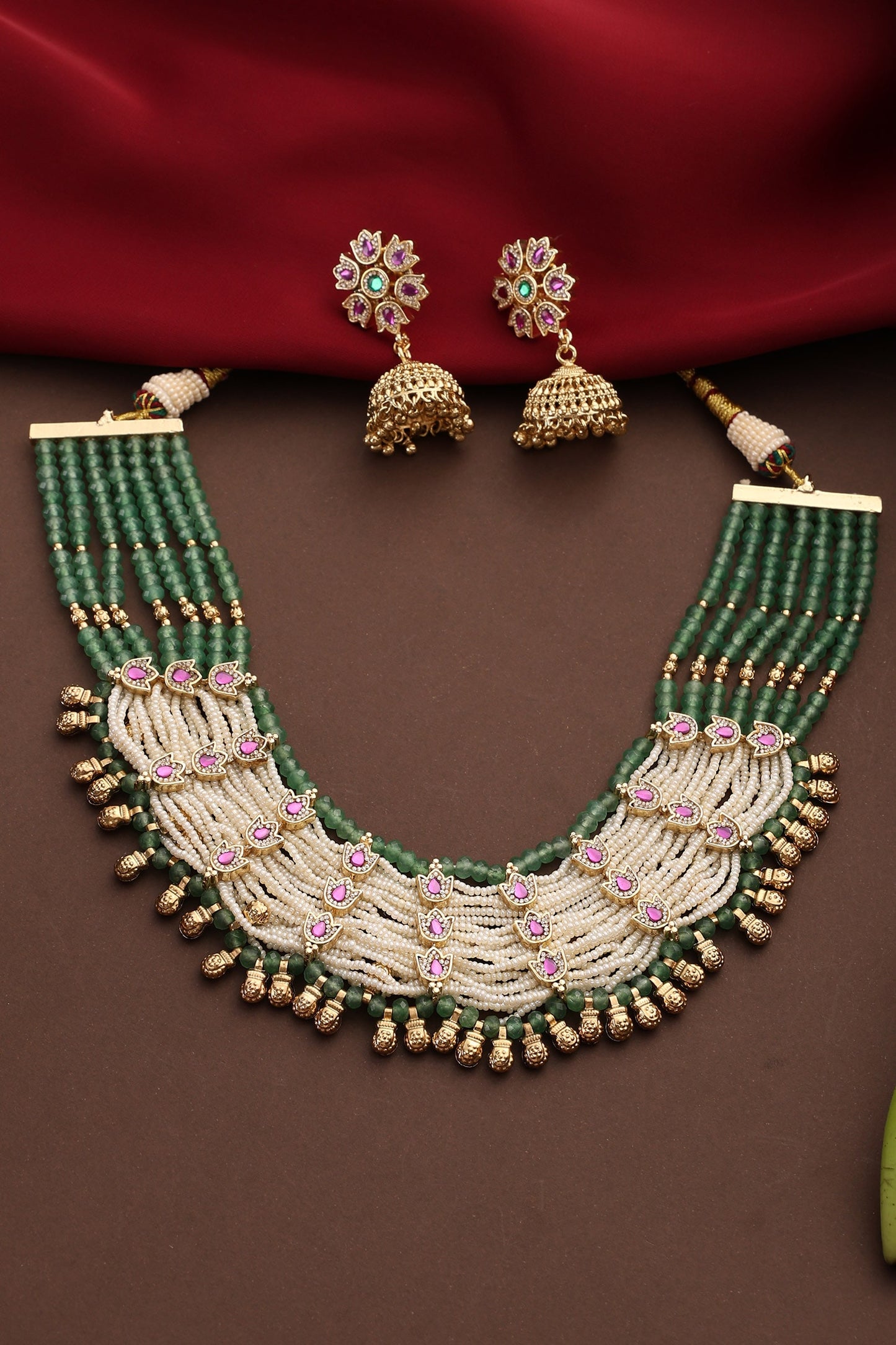 Polki Layered Necklace Set 