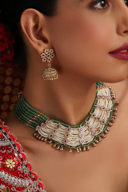 Polki Layered Necklace Set 