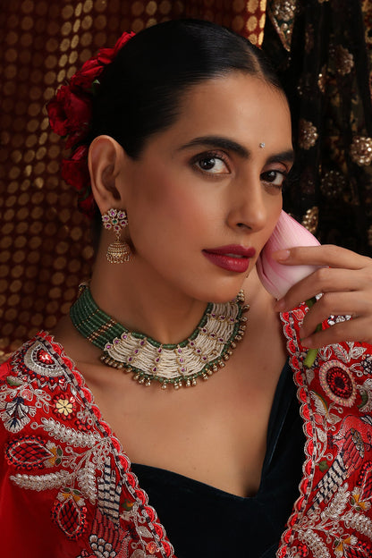 Polki Layered Necklace Set 