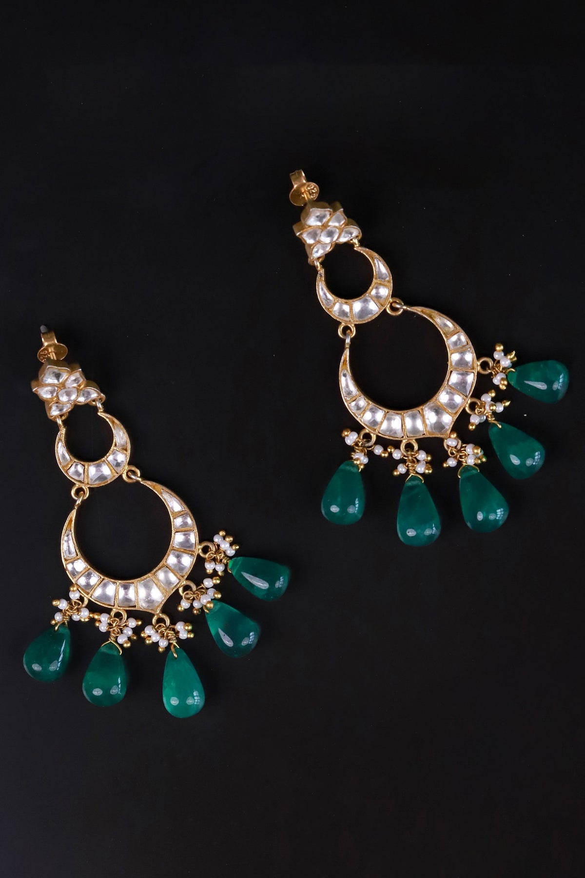 Polki Embellished Dangler Earrings 