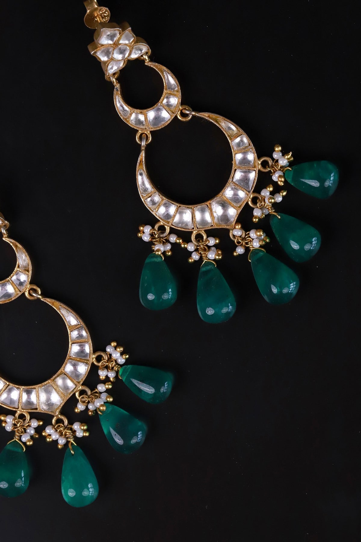 Polki Embellished Dangler Earrings 