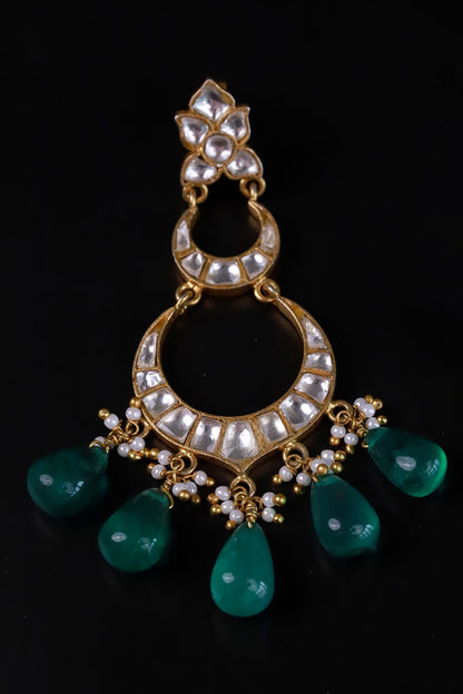 Polki Embellished Dangler Earrings 