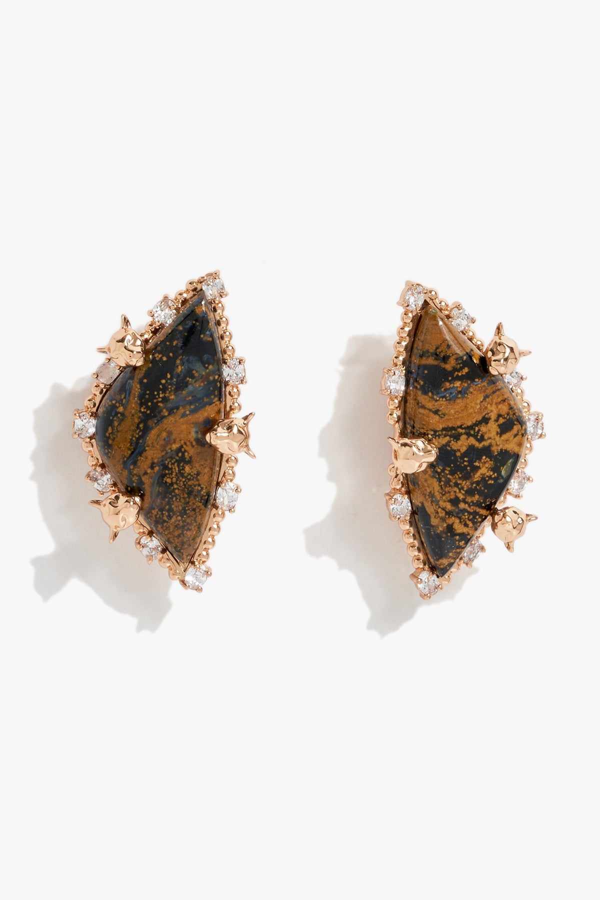 Trinity Of Leopards Studs 