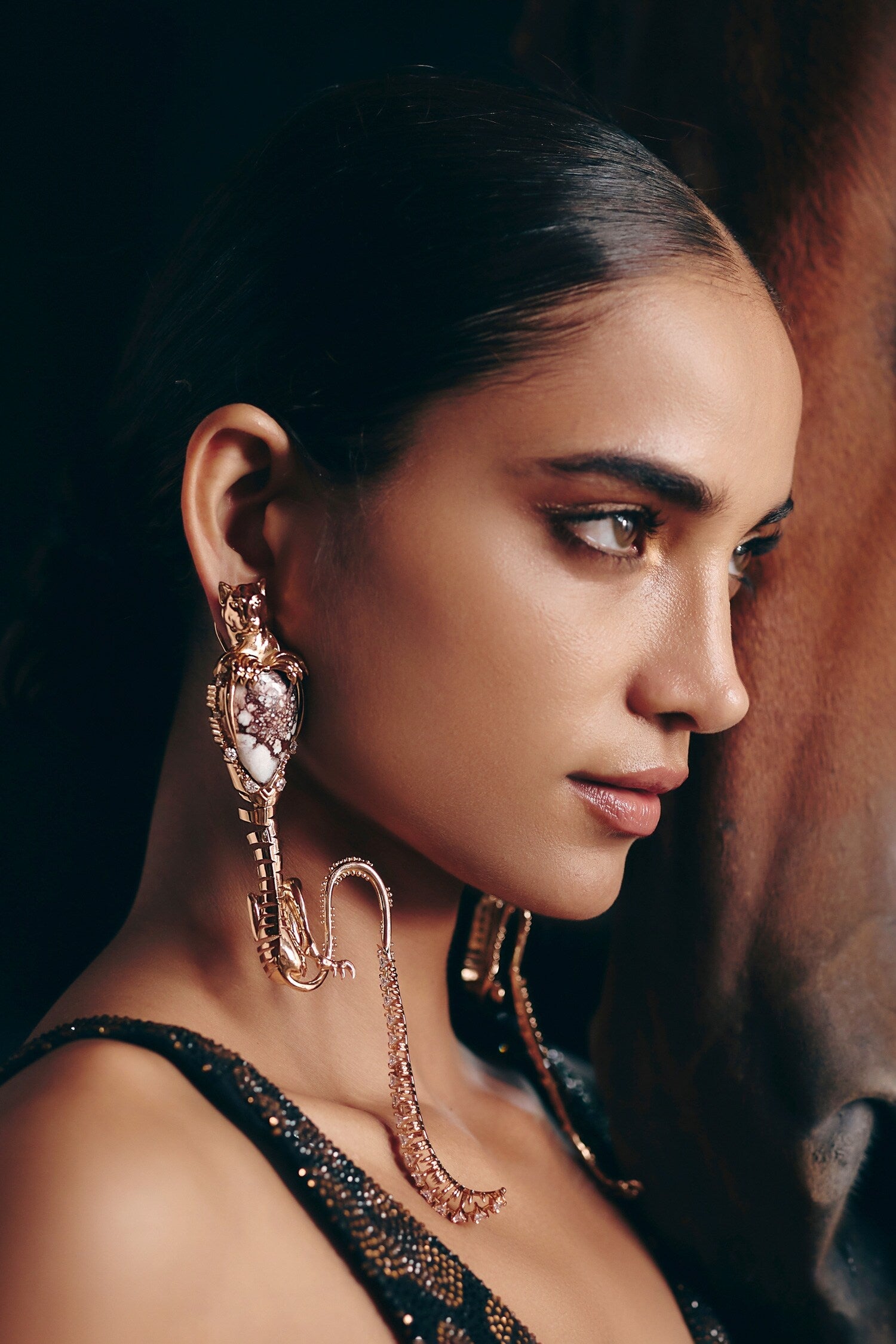 Temptress Leopard Statement Earrings 