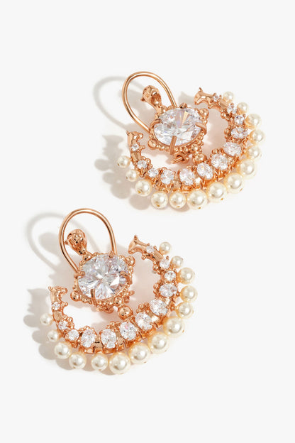 Trinity Of Leopard Majestic Pearl Embellished Studs 