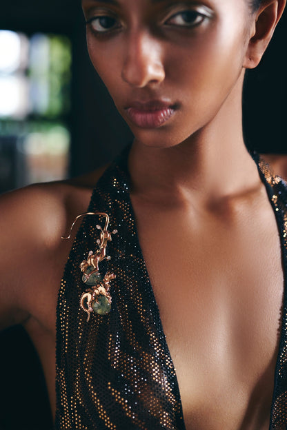 Majestic Leopard Collar Pin 