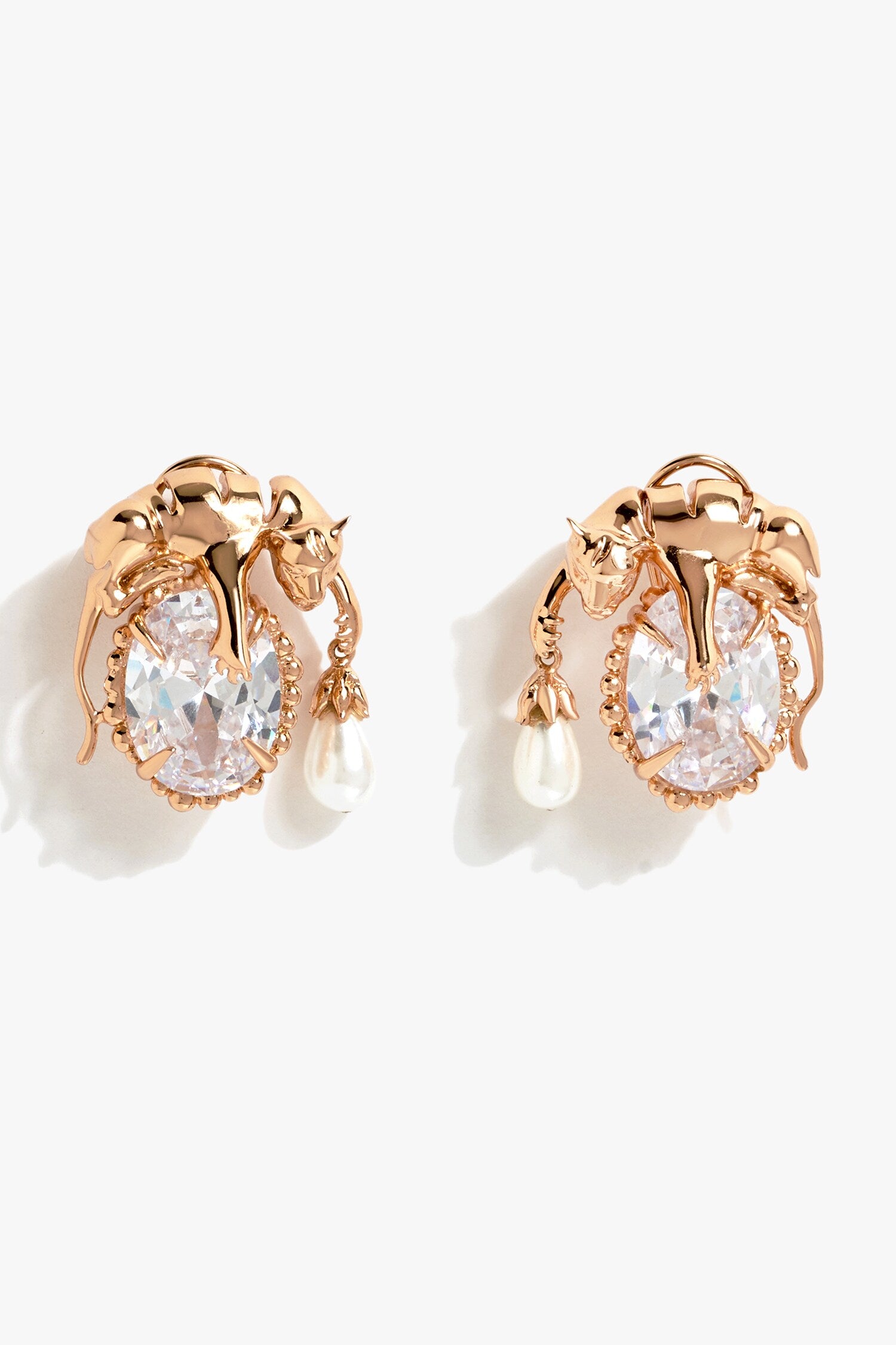 The Arch Leopard Drop Studs 
