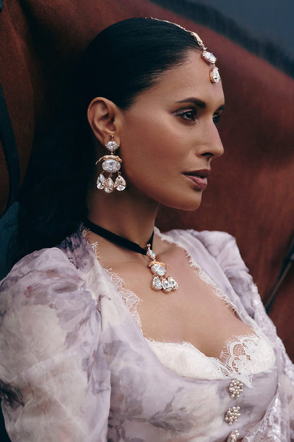 Velvet Lepeord Choker 