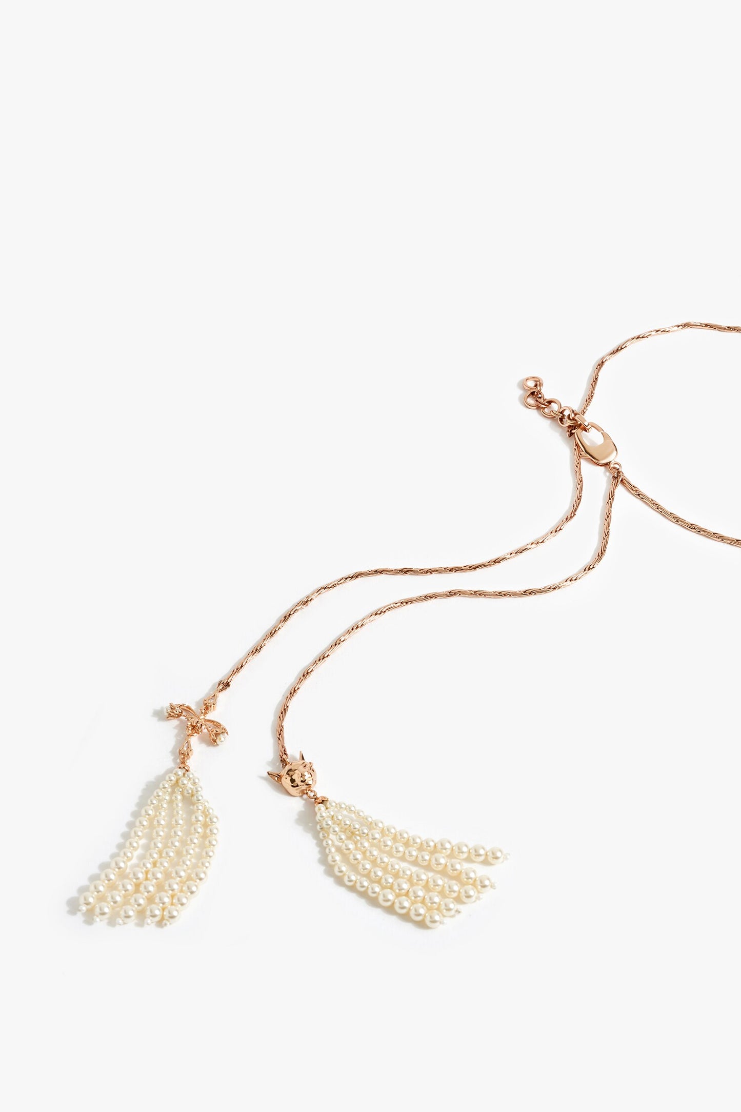 Wild Pearl Cascade Embellished Pendant Necklace 