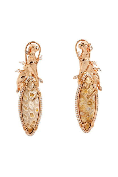Wild Coral Majesty Earrings 