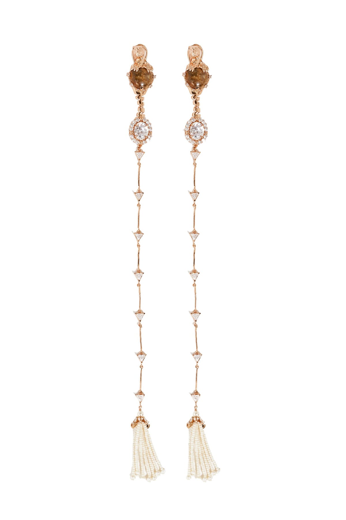 Leopard Veil Shoulder Earrings 