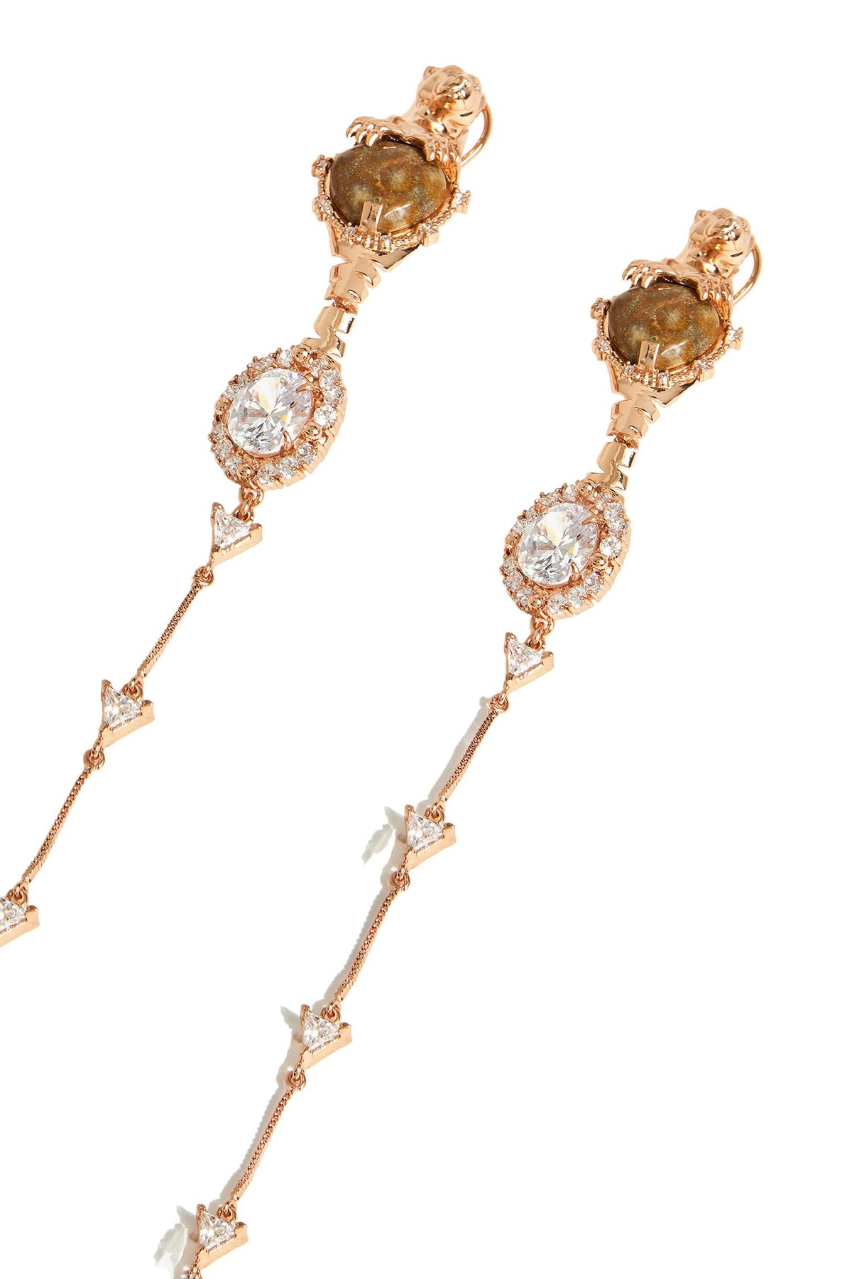 Leopard Veil Shoulder Earrings 