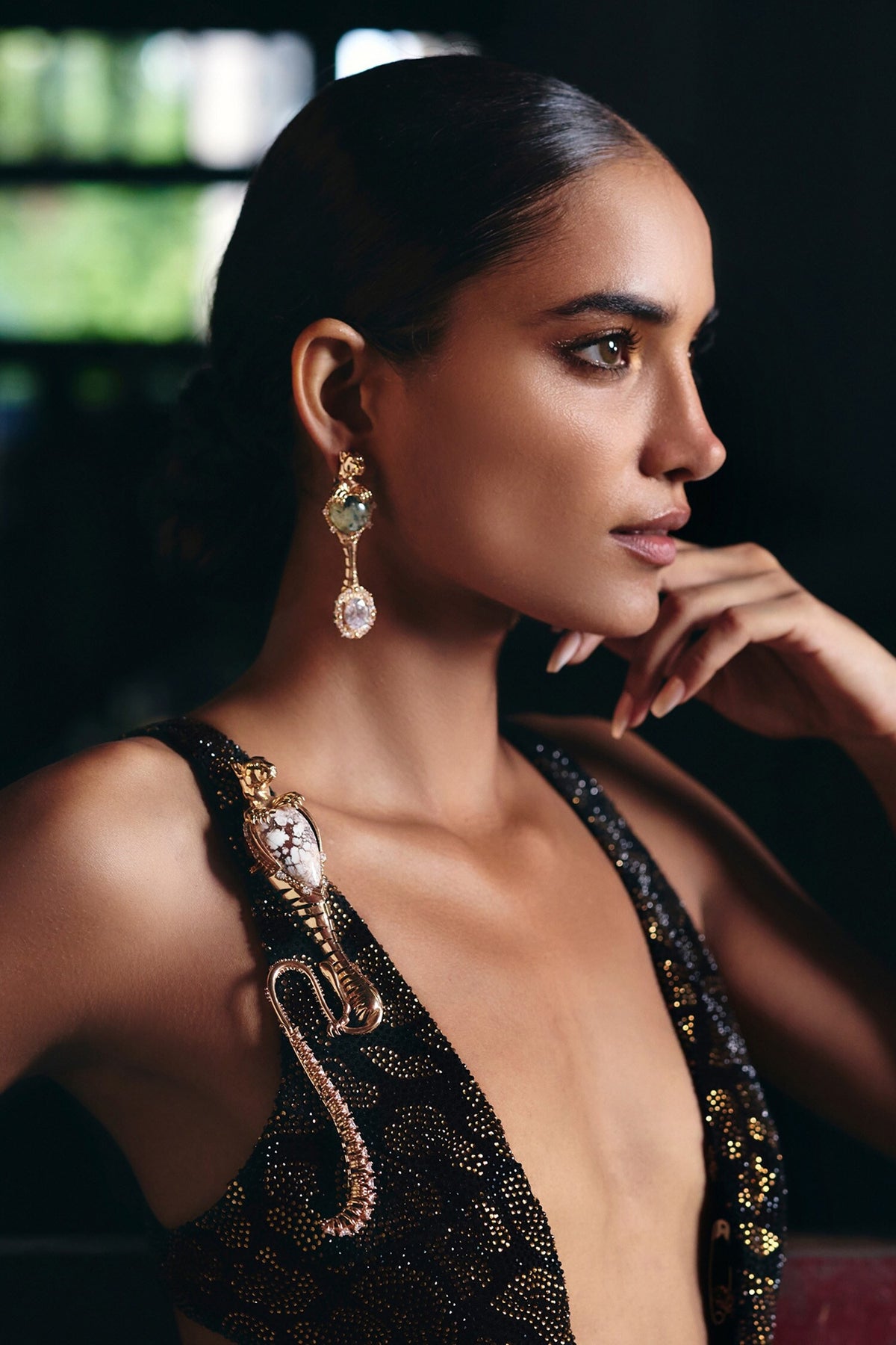 Leopard Trail Drop Earrings 