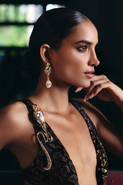 Leopard Trail Drop Earrings 